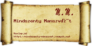 Mindszenty Manszvét névjegykártya